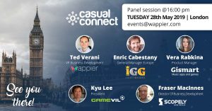 wappier @ Casual Connect London 2019, casual connect, wappier, mobile games, apps, monetization