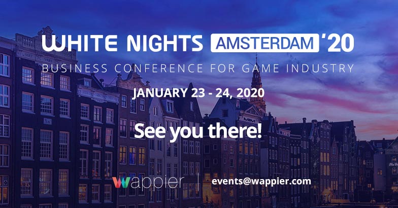 White Nights Amsterdam 2020 and wappier logo